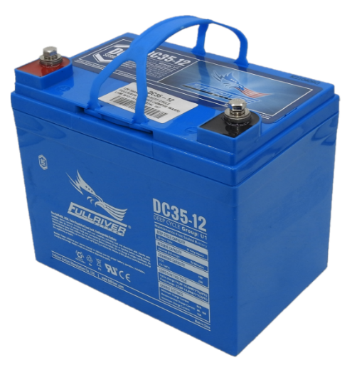 Picture of DC35-12 - 12VOLT 35AH PREMIUM FULLRIVER AGM DEEP CYCLE  BATTERY - LHP