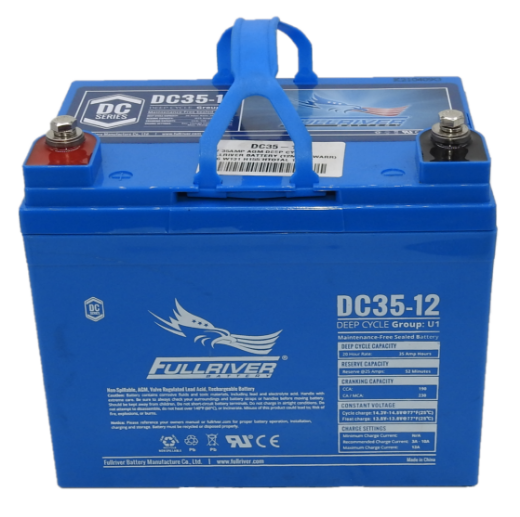 Picture of DC35-12 - 12VOLT 35AH PREMIUM FULLRIVER AGM DEEP CYCLE  BATTERY - LHP