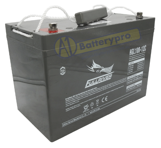 Picture of HGL100-12 - 12VOLT 608CCA 100AH  PREMIUM FULLRIVER AGM SEALED BATTERY - LHP