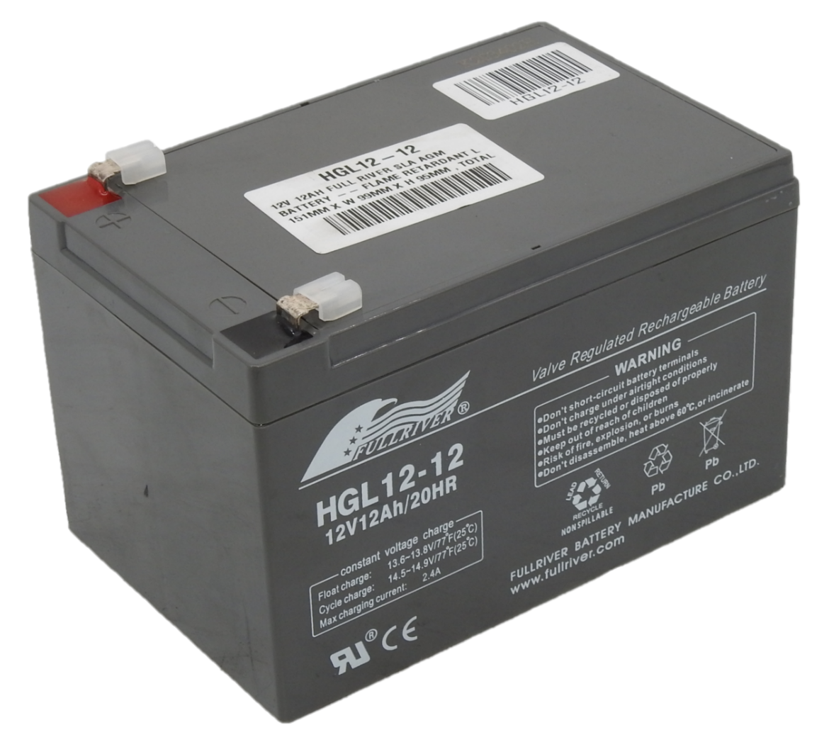 Picture of HGL12-12 - 12VOLT 12AH  FULLRIVER SLA AGM BATTERY - F1 TERMINALS