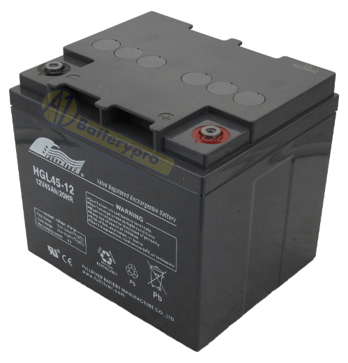 Picture of HGL45-12 - 12VOLT 45AH 243CCA PREMIUM FULLRIVER SLA AGM BATTERY - RHP