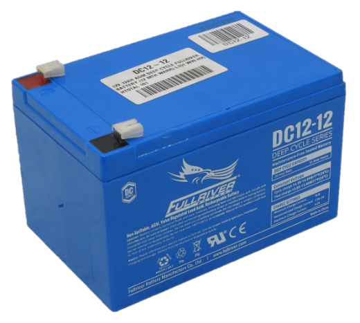 Picture of DC12-12 - 12VOLT 12AH PREMIUM FULLRIVER AGM DEEP CYCLE BATTERY - F1
