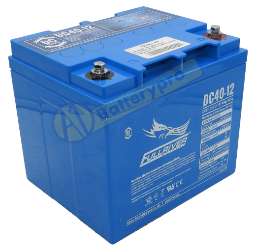 Picture of DC40-12 - 12VOLT 40AH PREMIUM FULLRIVER AGM DEEP CYCLE BATTERY - RHP
