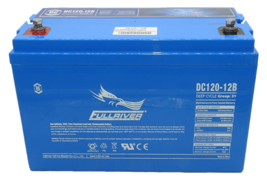 Picture of DC120-12B - 12VOLT 120AH PREMIUM FULLRIVER AGM DEEP CYCLE  BATTERY - LHP