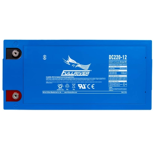 Picture of DC220-12 - 12VOLT 220AH AGM DEEP CYCLE PREMIUM FULLRIVER BATTERY