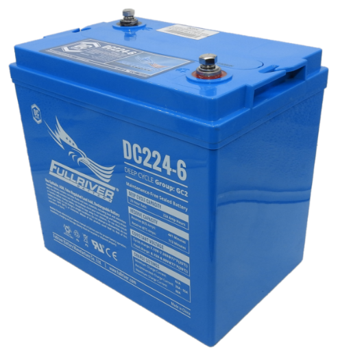 Picture of DC224-6 - 6VOLT 224AH PREMIUM FULL RIVER AGM DEEP CYCLE BATTERY - RHP