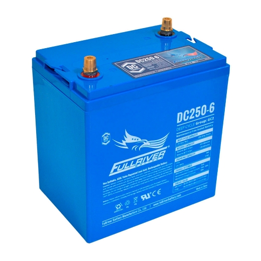 Picture of DC250-6 - 6VOLT 250AH PREMIUM FULLRIVER  AGM DEEP CYCLE  BATTERY - TALL LHP