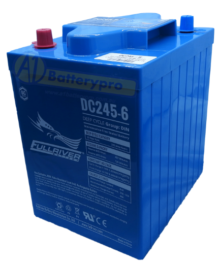 Picture of DC245-6 - 6VOLT 245AH PREMIUM FULLRIVER AGM DEEP CYCLE BATTERY - LHP