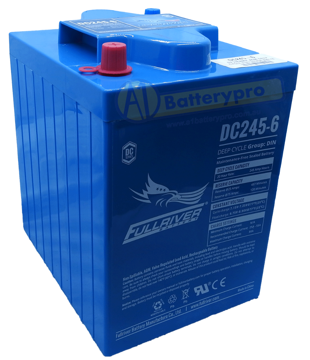 Picture of DC245-6 - 6VOLT 245AH PREMIUM FULLRIVER AGM DEEP CYCLE BATTERY - LHP