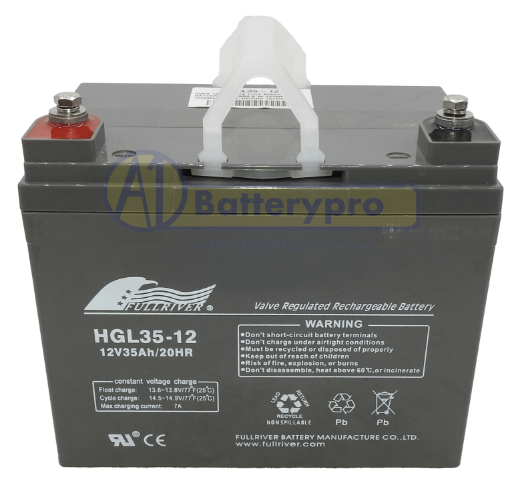 Picture of HGL35-12 - 12VOLT 35AH 198CCA PREMIUM FULLRIVER SLA AGM BATTERY - LHP