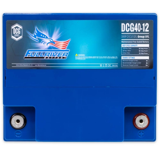 Picture of DCG40-12 - 12VOLT 40AH PREMIUM FULLRIVER GEL DEEP CYCLE BATTERY - RHP