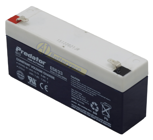 Picture of ES633 - 6VOLT 3.3AH PREDATOR SEALED LEAD ACID BATTERY