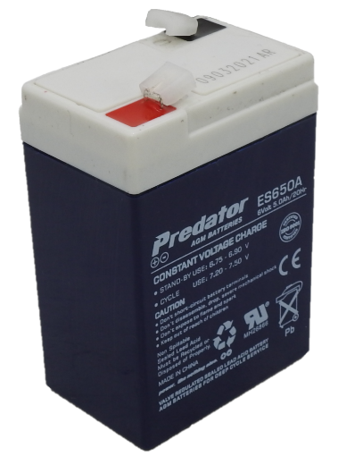 Picture of ES650A - 6VOLT 5AH PREDATOR SEALED LEAD ACID BATTERY