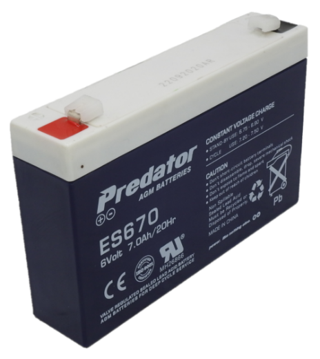Picture of ES670 - 6VOLT 7AH PREDATOR SEALED LEAD ACID BATTERY