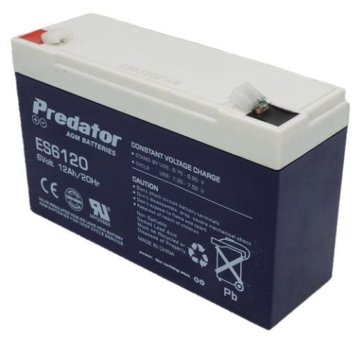 Picture of ES6120 - 6VOLT 12AH PREDATOR SEALED LEAD ACID BATTERY
