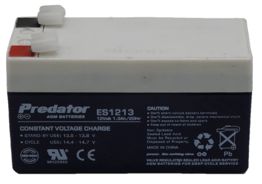 Picture of ES1213 - 12VOLT 1.3AH PREDATOR SEALED LEAD ACID BATTERY