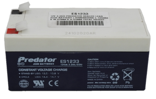 Picture of ES1233 - 12VOLT 3.3AH PREDATOR SEALED LEAD ACID BATTERY