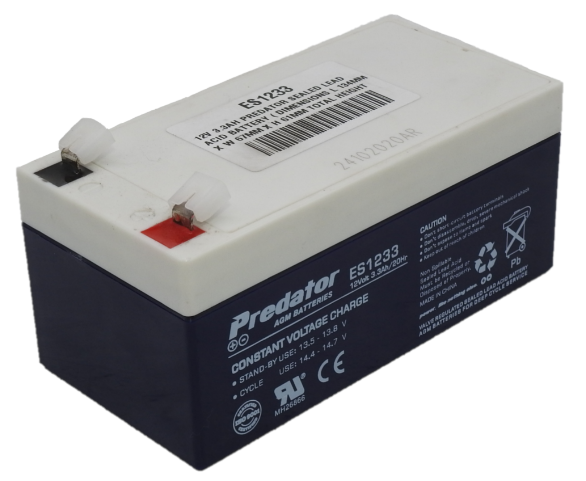 Picture of ES1233 - 12VOLT 3.3AH PREDATOR SEALED LEAD ACID BATTERY