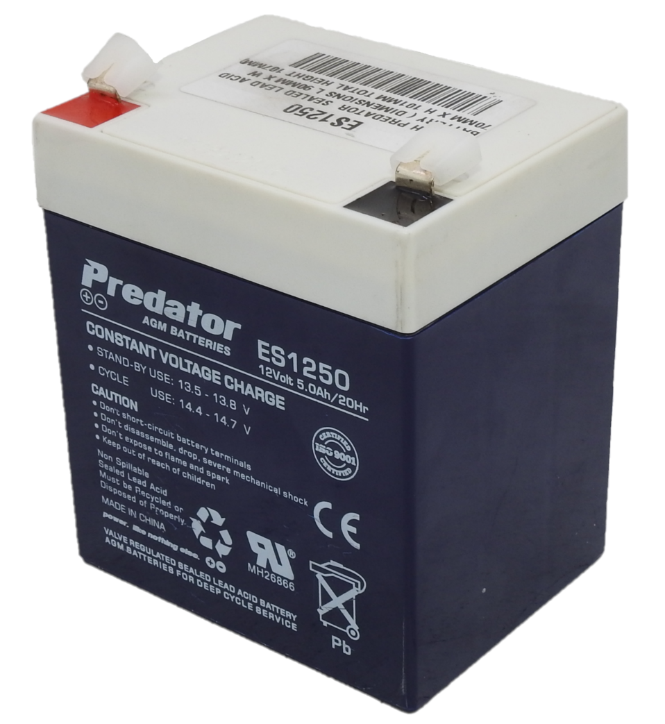 PowerStar 12V 5Ah Sealed Lead Acid Battery - F2 Terminals For Alarm Systems & UPS Backup
