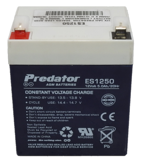 Picture of ES1250 - 12VOLT 5AH PREDATOR SLA UPS/STANDBY BATTERY - F2 TERMINALS