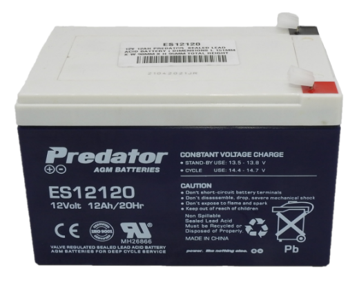 Picture of ES12120 - 12VOLT 12AH PREDATOR SEALED LEAD ACID BATTERY - F2 TERMINALS