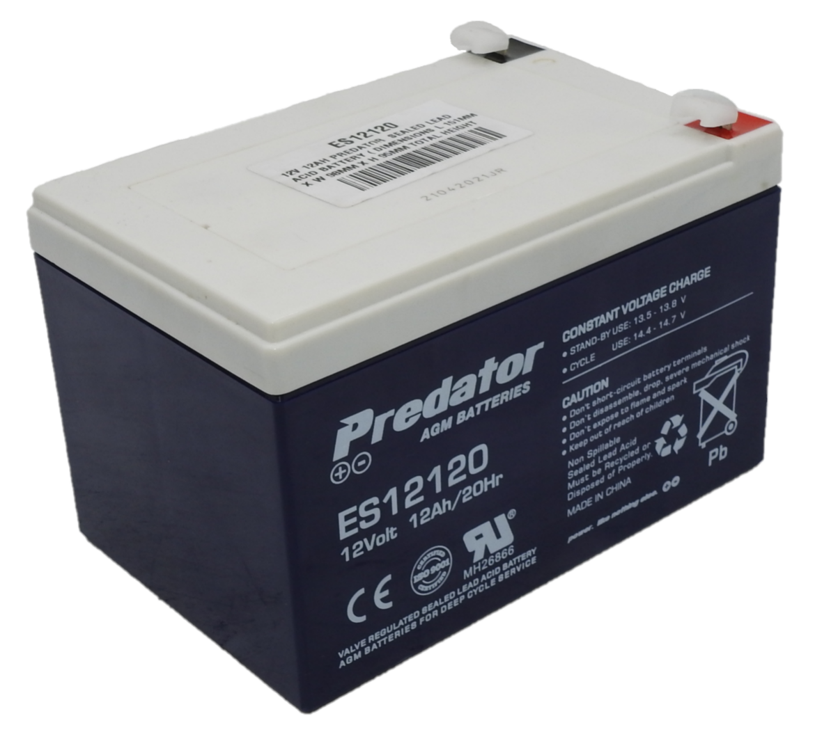 Picture of ES12120 - 12VOLT 12AH PREDATOR SEALED LEAD ACID BATTERY - F2 TERMINALS