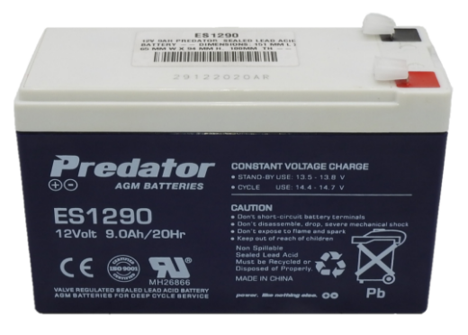 Picture of ES1290 - 12V 9AH PREDATOR SEALED LEAD ACID BATTERY