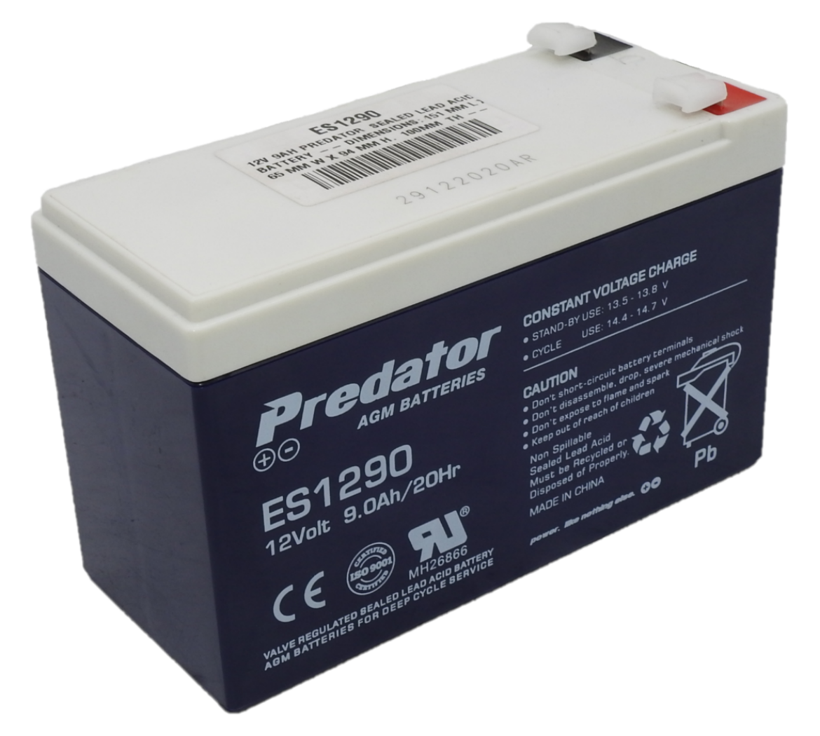 Picture of ES1290 - 12V 9AH PREDATOR SEALED LEAD ACID BATTERY