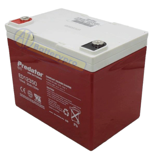Picture of ED12350 - 12VOLT 35AH C20 PREDATOR AGM DEEP CYCLE BATTERY - ELECTRIC VEHICLE