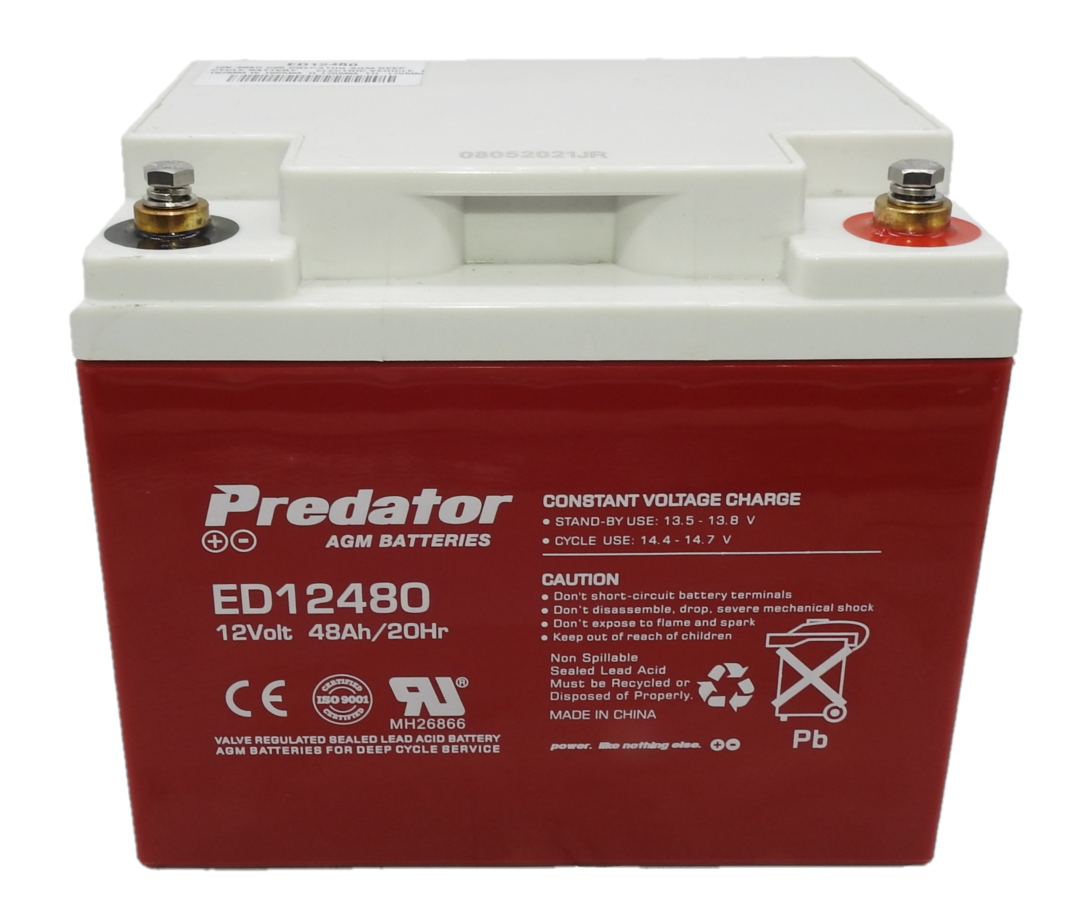 ED12480 ED12480 - 12VOLT 48AH C20 PREDATOR AGM DEEP CYCLE BATTERY ...