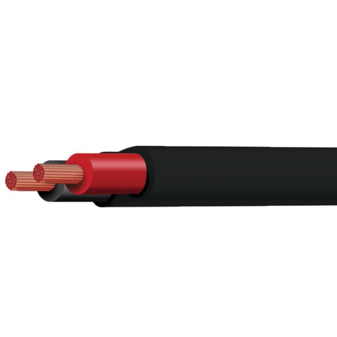 Picture of TYCAB 6MM TWIN CORE CABLE 38A TWIN SHEATH BLACK/RED - 30M ROLL