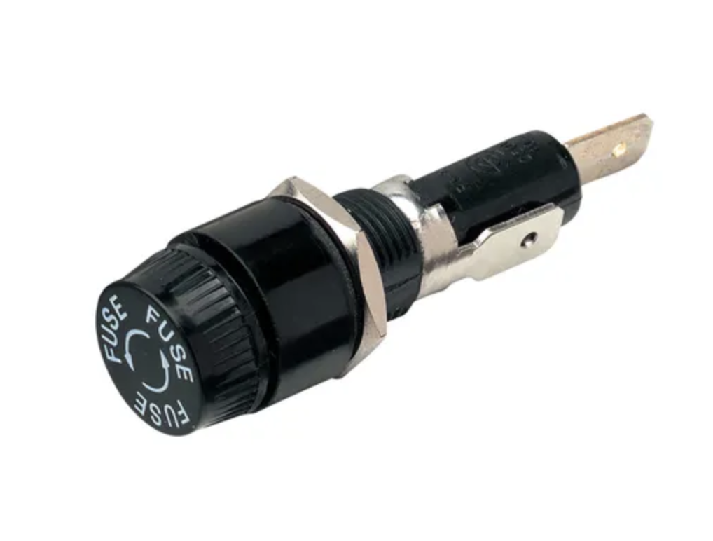 54392BL FUSE HOLDER PANEL MOUNT GLASS SPADE TERMINALS A1 Batterypro