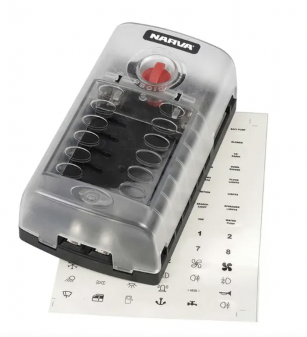 Picture of FUSE DISTRIBUTION BOX 12 WAY STANDARD ATS BLADE WITH CLEAR LOCKABLE COVER