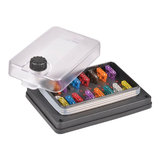 Picture of FUSE DISTRIBUTION BOX WEATHERPROOF 10 WAY STANDARD ATS BLADE WITH CLEAR COVER