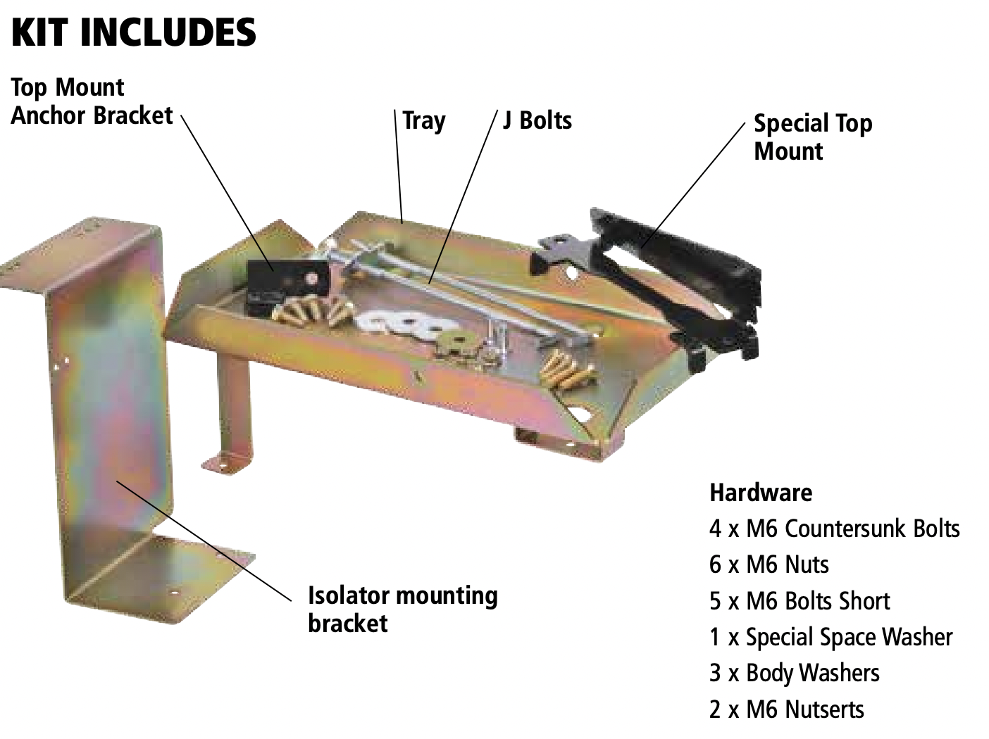 HDBT116 PROJECTA BATTERY TRAY TO SUIT TOYOTA HILUX/FORTUNER 126 SERIES