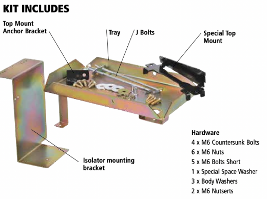 Picture of PROJECTA BATTERY TRAY TO SUIT TOYOTA HILUX/FORTUNER 126 SERIES 2.8L TURBO DIESEL FROM 2015 - ONWARDS