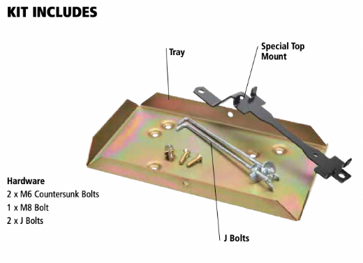 Picture of PROJECTA BATTERY TRAY TO SUIT TOYOTA LANDCRUISER 200 DS SERIES 1VD-FTV 4.5L V8 TURBO DIESEL FROM SEP 2016 - ONWARDS