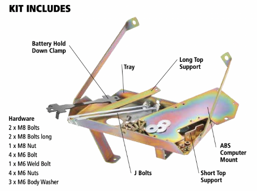 Picture of PROJECTA BATTERY TRAY TO SUIT TOYOTA LANDCRUISER 70 SERIES 1VD-FTV 4.5L V8 TURBO DIESEL (ABS) FROM 2007 - SEP 2016