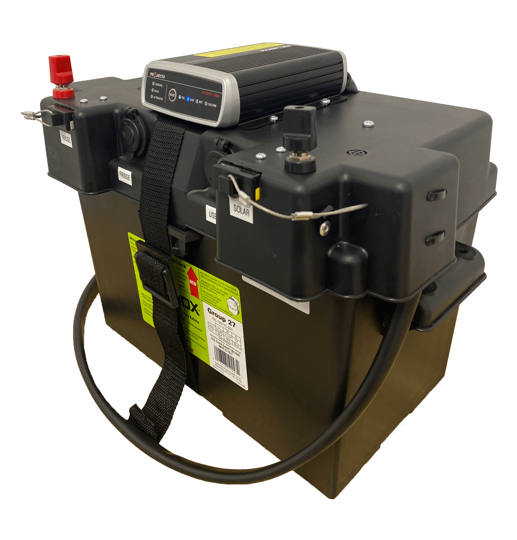 PRO.PRE25.USB.KIT PREMADE BATTERY PACK, INCLUDES PROJECTA 25A DC-DC ...