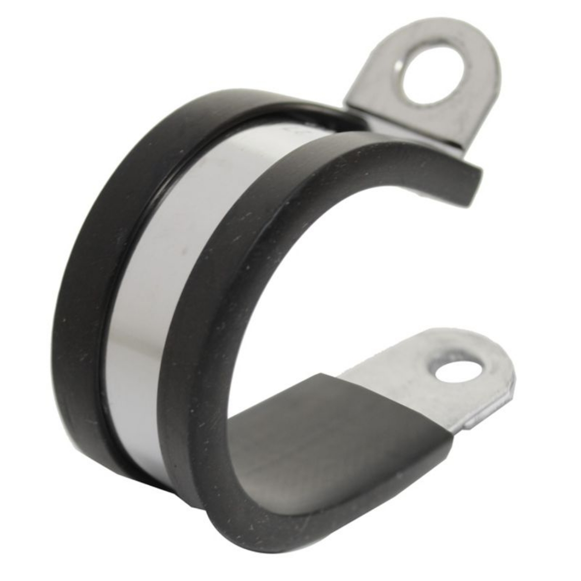 Picture of LV AUTOMOTIVE CABLE CLAMP STAINLESS STEEL 25mm EPDM RUBBER 6.4MM MOUNT HOLE - 10 PACK
