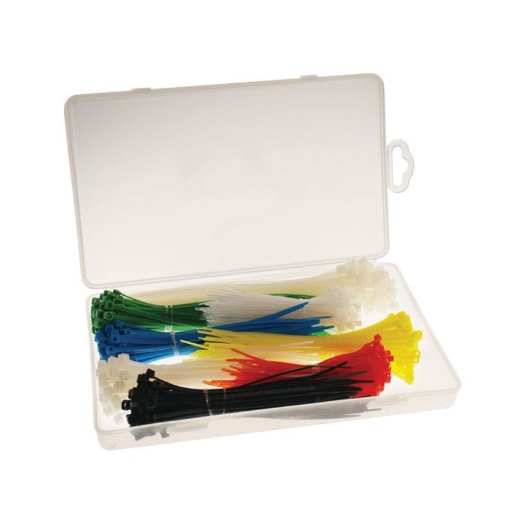 Picture of LV AUTOMOTIVE CABLE TIE PACK - 500 ASSORTED SIZES AND COLOURS