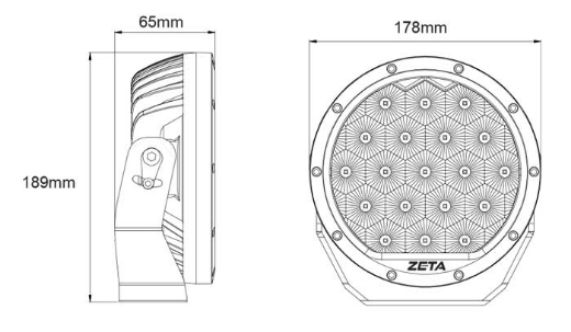 Picture of ZETA07 ZETA LAMPS 7" LED DRIVING LIGHT KIT 9-32V - 19 X OSRAM LEDS