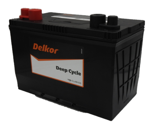 Picture of HDC27 - 12VOLT 680CCA 100AH DELKOR EXTRA HEAVY DUTY DEEP CYCLE MAINTENANCE FREE BATTERY - LHP
