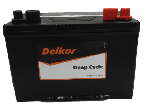Picture of HDC27L - 12VOLT 680CCA 100AH DELKOR EXTRA HEAVY DUTY DEEP CYCLE MAINTENANCE FREE BATTERY - (RHP)
