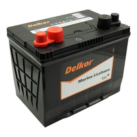 Picture of M24 - 12VOLT 520CCA 82AH DELKOR MARINE / LEISURE HEAVY DUTY MAINTENANCE FREE BATTERY - LHP (MF50ZZ)