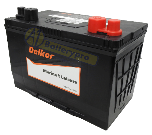 Picture of M27L - 12VOLT 680CCA 97AH DELKOR HEAVY DUTY MARINE / LEISURE MAINTENANCE FREE BATTERY - RHP (MF70ZZL)