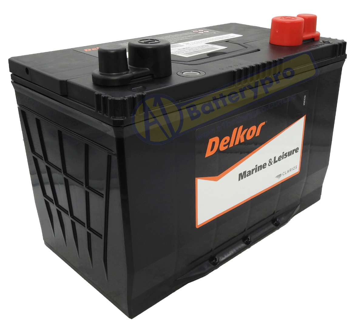 Picture of M27L - 12VOLT 680CCA 97AH DELKOR HEAVY DUTY MARINE / LEISURE MAINTENANCE FREE BATTERY - RHP (MF70ZZL)