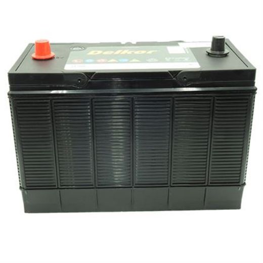 Picture of 31-900 - 12VOLT 900CCA 100AH DELKOR HEAVY DUTY CALCIUM MAINTENANCE FREE BATTERY - CENTRE FIT (86MF)