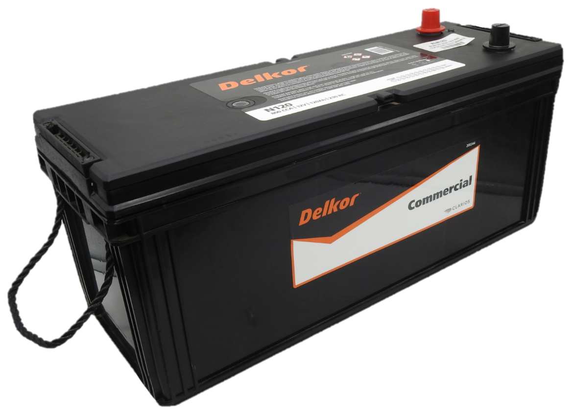 Picture of N120 - 12VOLT 800CCA 120AH DELKOR HEAVY DUTY COMMERCIAL MAINTENANCE FREE BATTERY - RHP