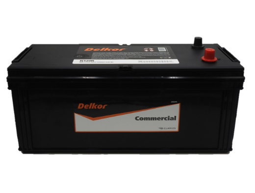 Picture of N120R - 12VOLT 800CCA 120AH DELKOR HEAVY DUTY COMMERCIAL MAINTENANCE FREE BATTERY - LHP